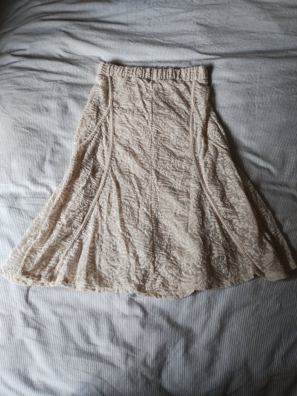 CIRANA Cream A-line Paneled Lace Skirt - Picture 2 of 8